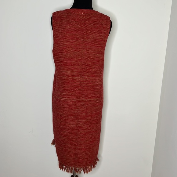 ANTHROPOLOGIE HOLDING HORSES Red Knit Sleeveless Dress XS - Picture 6 of 8